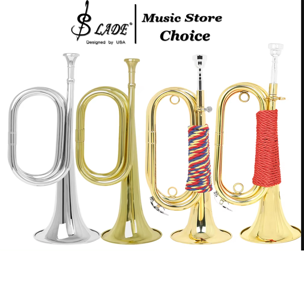 Musical Instrument Bugle - Terompet Mini Bugle Kuningan Emas B